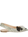 PROSPERINE embellished-upper slingback flat pumps - White