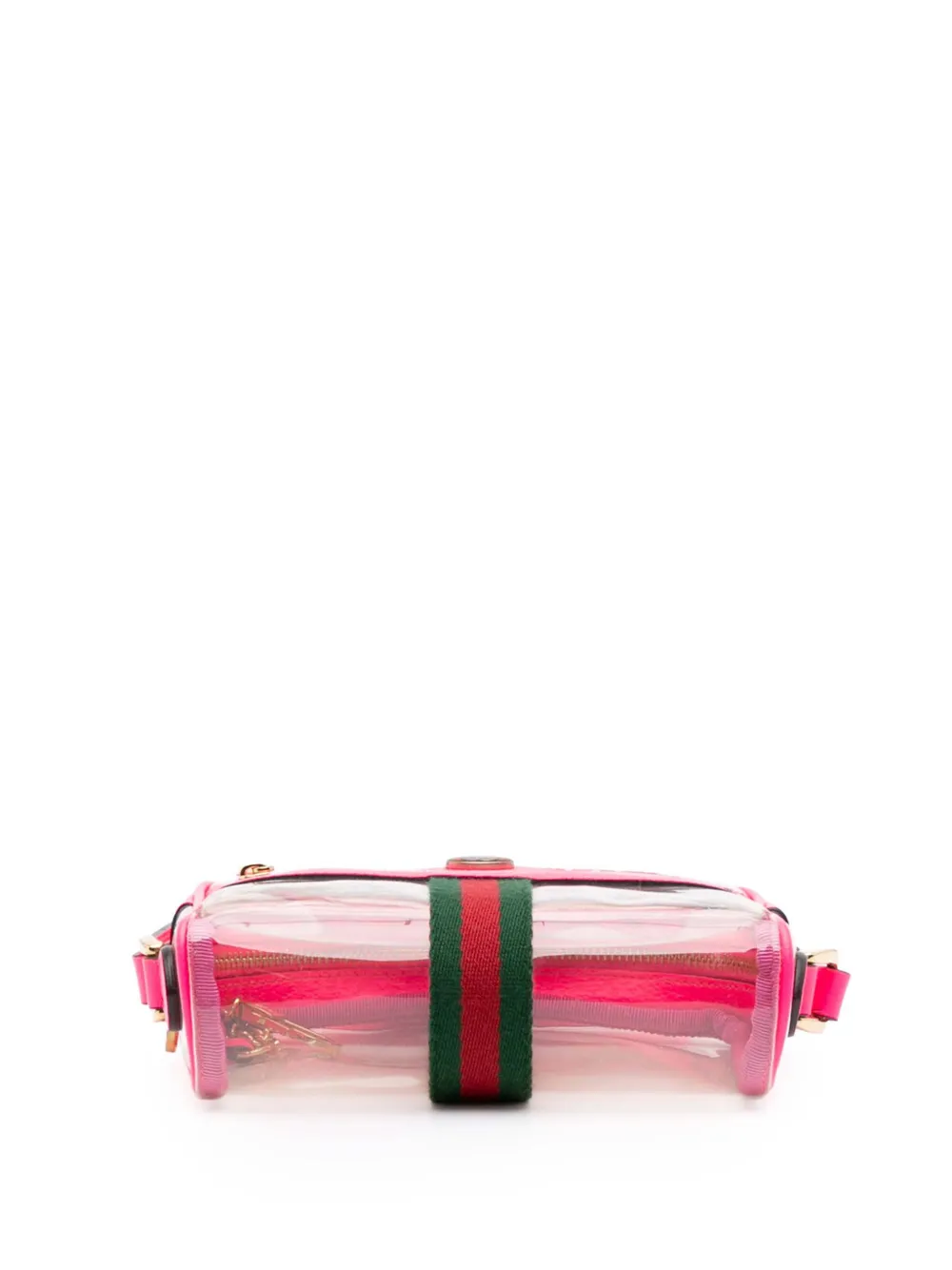 Pre-owned Gucci 2016-2025 Mini Pvc Ophidia Crossbody Bag In Pink