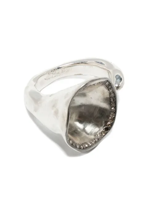 Rosa Maria sterling silver diamond ring