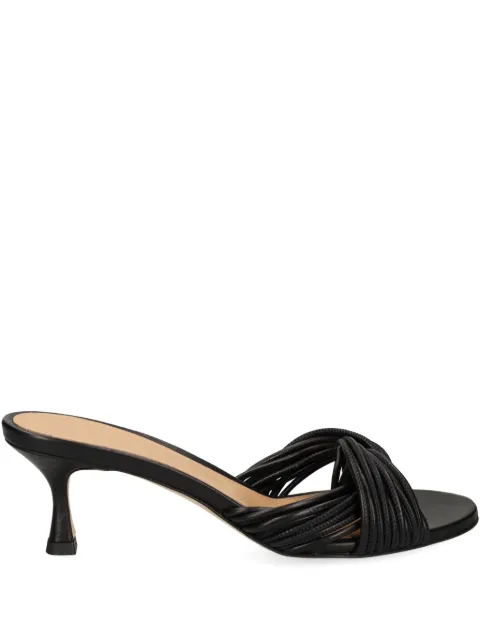 Chantal knotted-upper leather heeled sandals