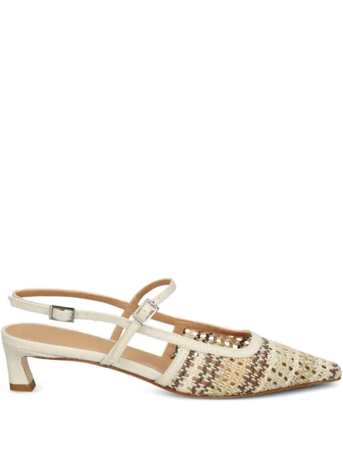 Chantal woven slingback pumps