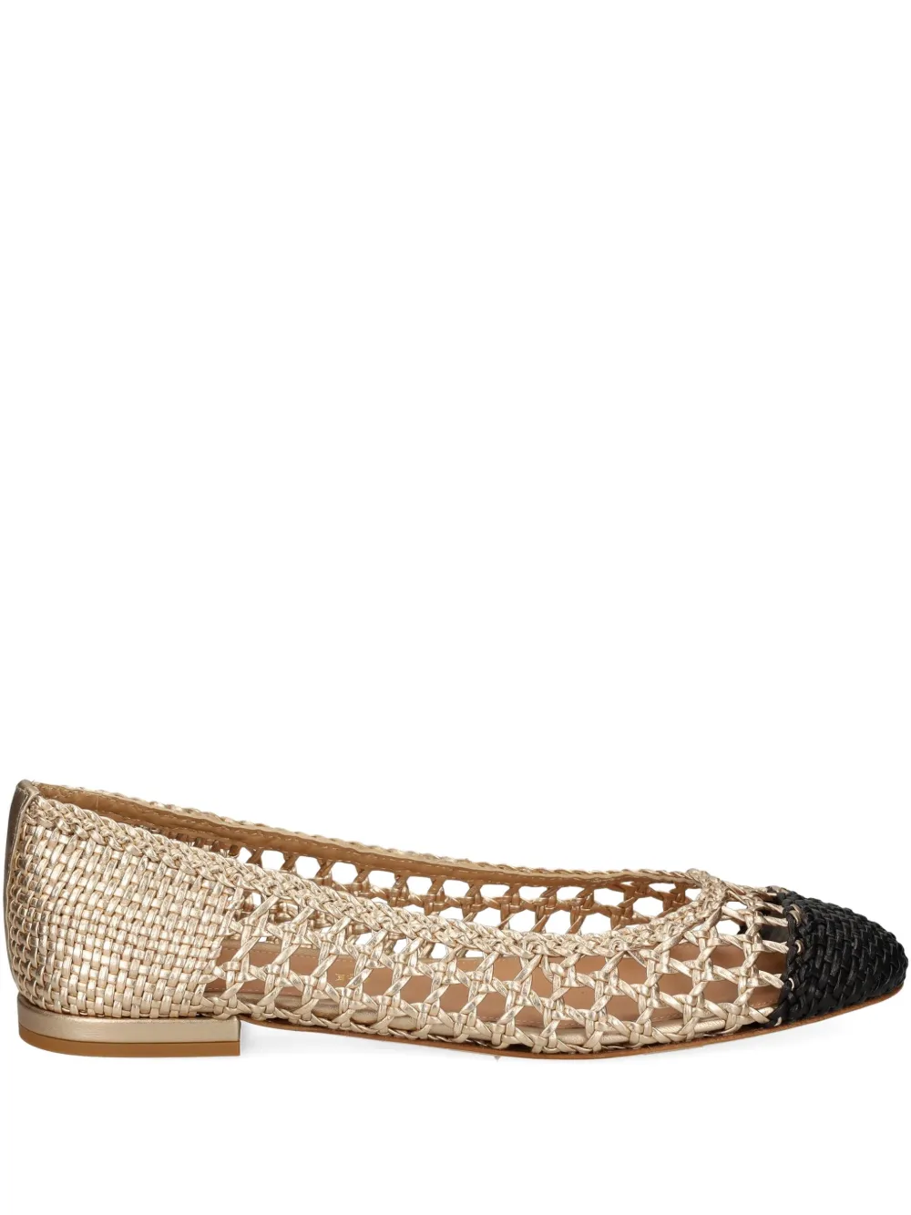 Chantal woven-leather ballet flats | Neutrals | Image 1