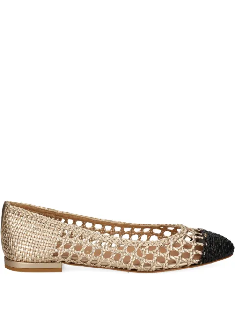 Chantal woven-leather ballet flats