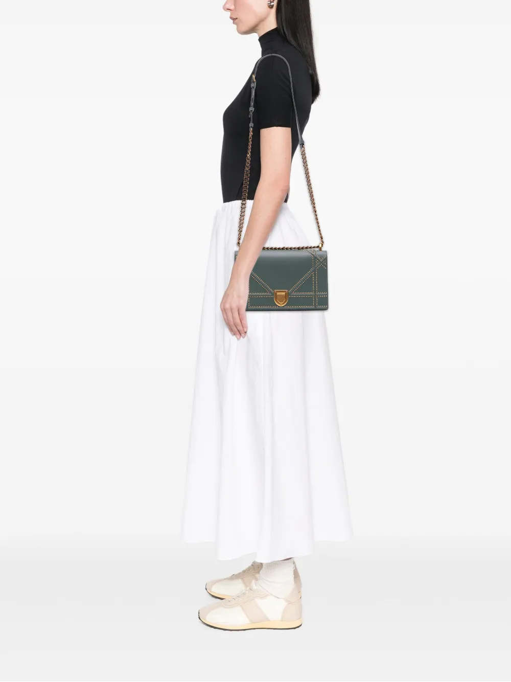 Christian Dior Pre-Owned 2019 Medium Studded Lambskin Diorama Flap crossbody bag | Pre-Owned | Image 2