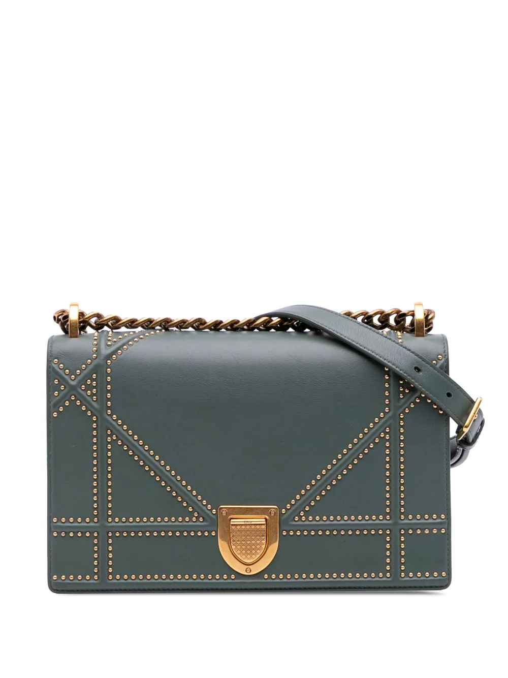 Christian Dior Pre-Owned 2019 ミディアム スタッズ ラムスキン ディオラマ フラップ ショルダーバッグ - Christian Dior Pre-Owned 2019 ミディアム スタッズ ラムスキン ディオラマ フラップ ショルダーバッグ -