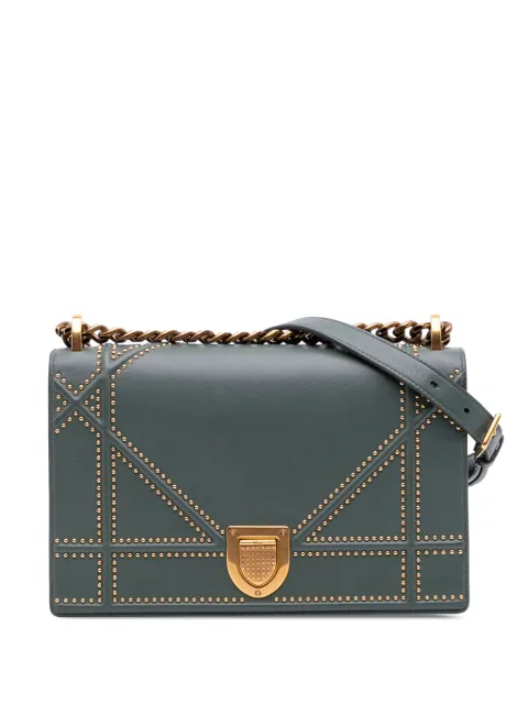 Christian Dior Pre-Owned 2019 Medium Studded Lambskin Diorama Flap crossbody bag