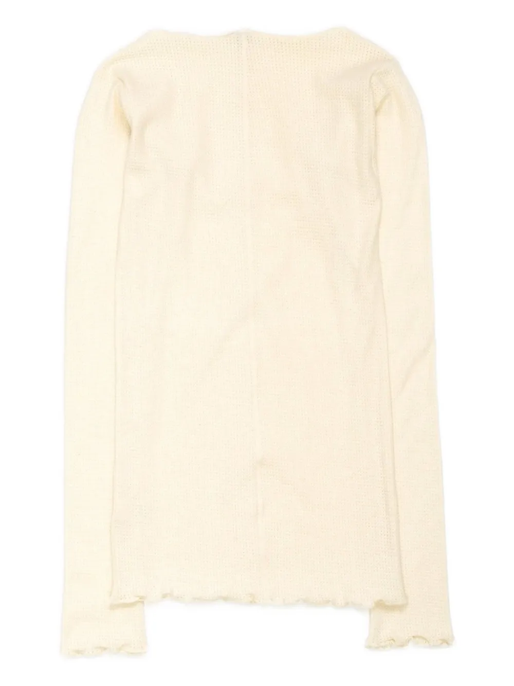 Baserange Waffle-knit Long-sleeve Sweater In Neutral