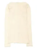 Baserange waffle-knit long-sleeve sweater - Neutrals