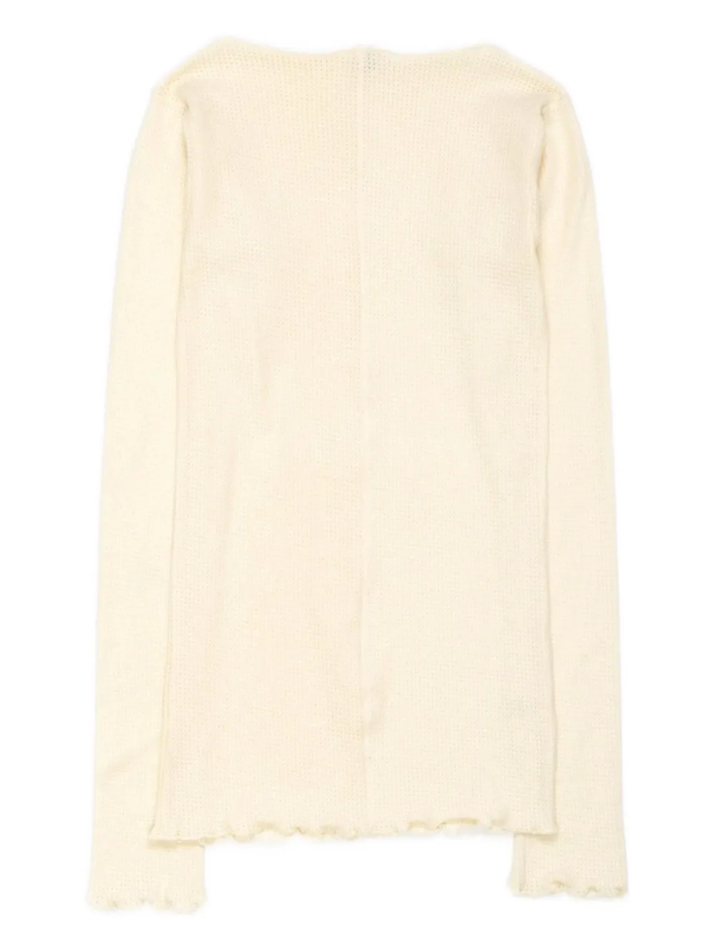 Baserange Waffle-knit Long-sleeve Sweater In Neutral