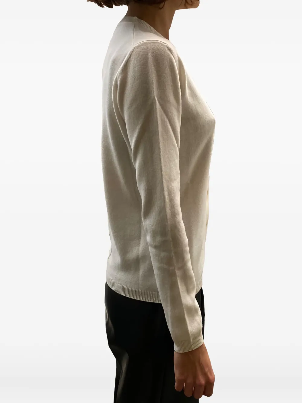 LA ROSE Kasjmier vest met knopen Beige