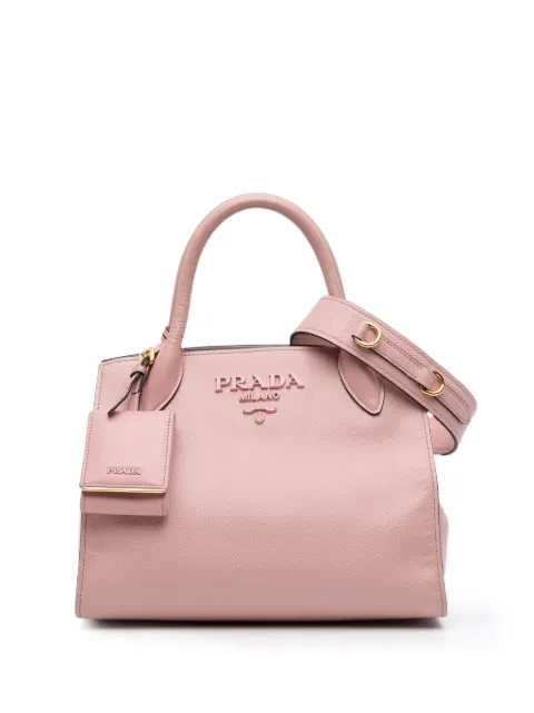 Prada Pre-Owned 2010-2025 Small Saffiano Cuir Monochrome Top Handle Tote satchel