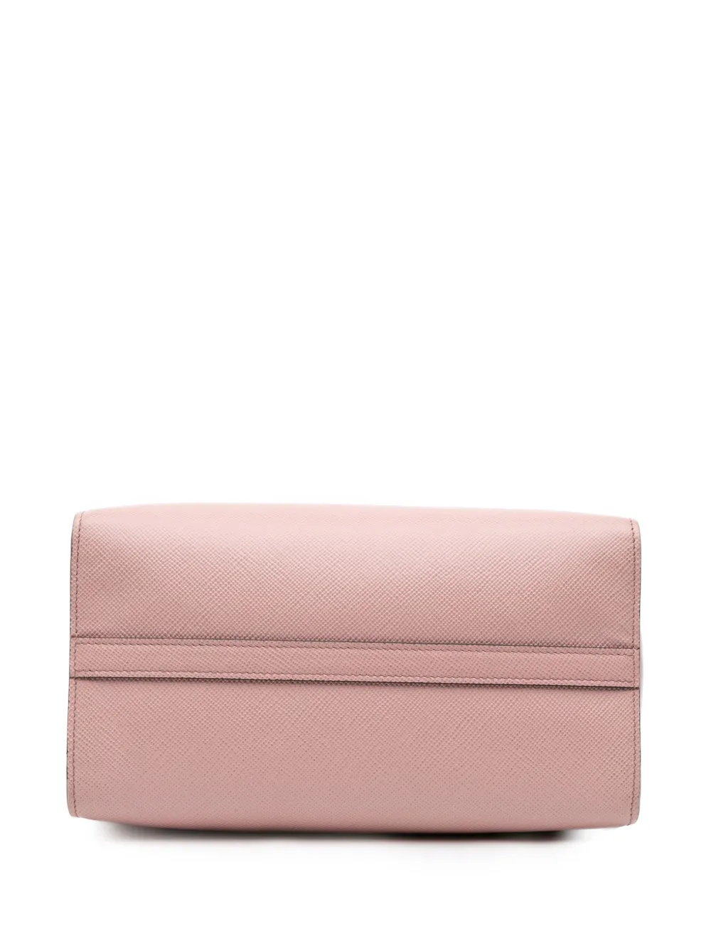 Pre-owned Prada 2010-2025 Small Saffiano Cuir Monochrome Top Handle Tote Satchel In Pink