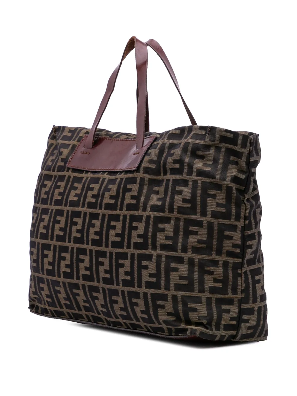 Pre-owned Fendi 20th Century Zucca Canvas Tote Bag In Brown