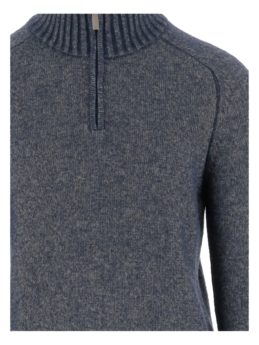 K-way Wool Blend Sweater With Zipper At The Neck In Gray