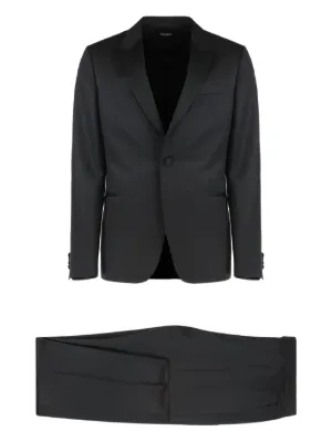 Zegna Trofeo 600 single-breasted wool-silk Suit | Black | FARFETCH