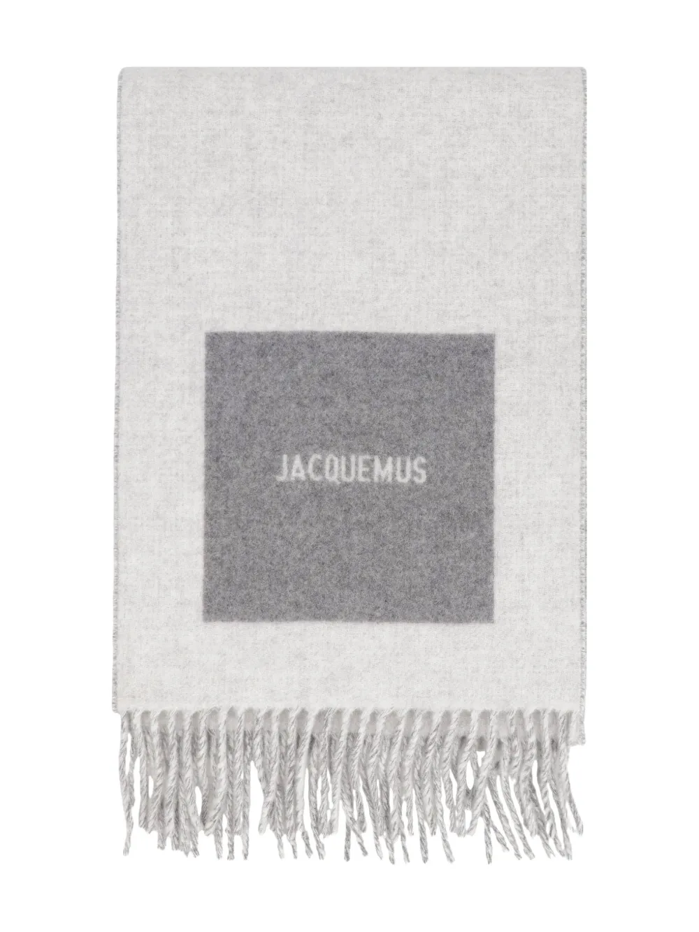 Jacquemus panelled fringed scarf | Grey | Image 1