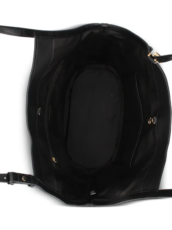 Kate Spade Deco Tulip Leather Belt Tote Bag | Black | FARFETCH CA