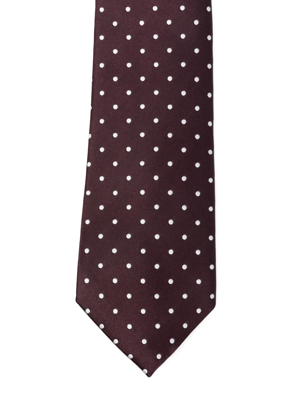 Tom Ford Polka-dot Silk Tie In Brown
