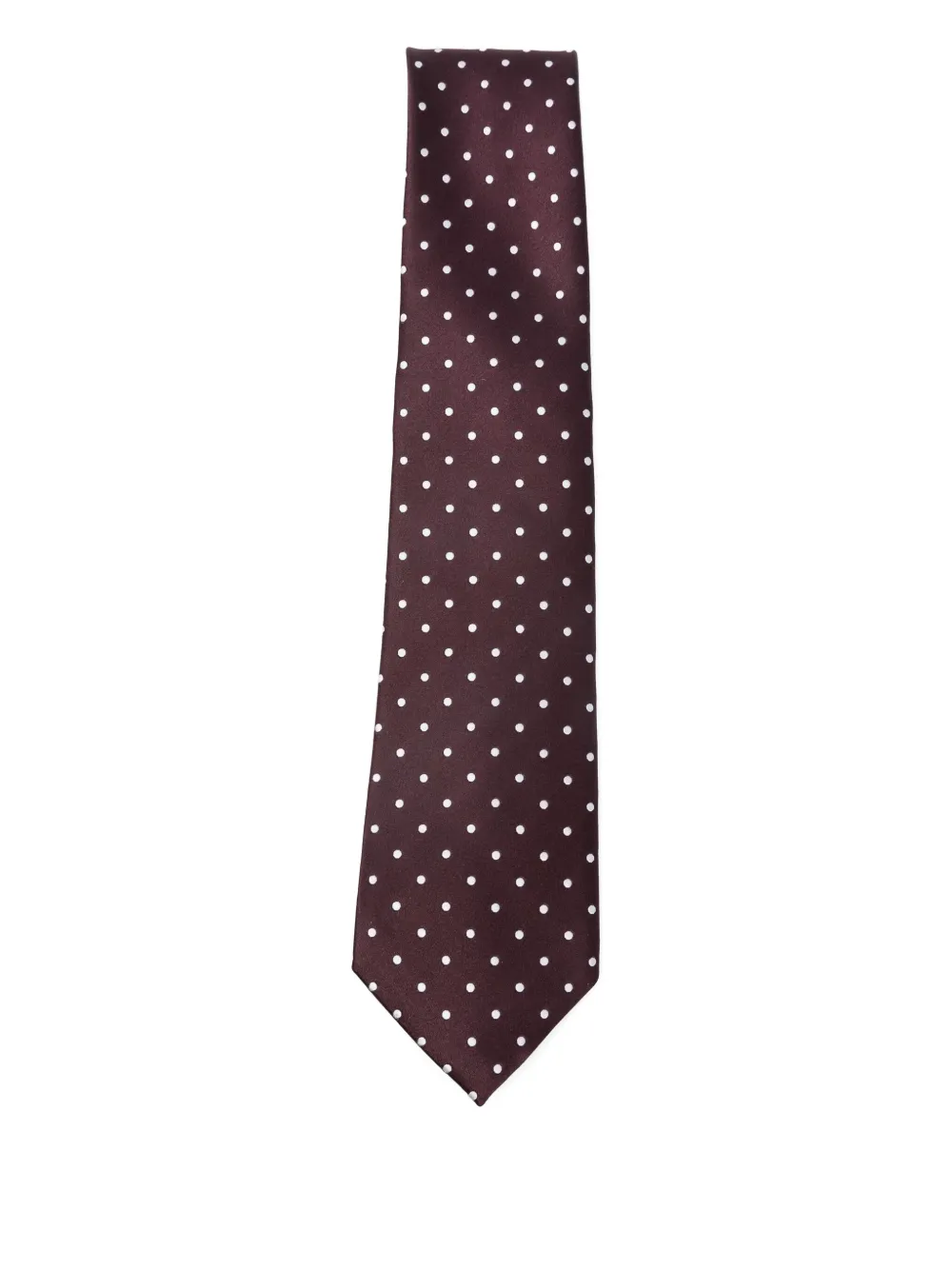 Tom Ford Polka-dot Silk Tie In Brown
