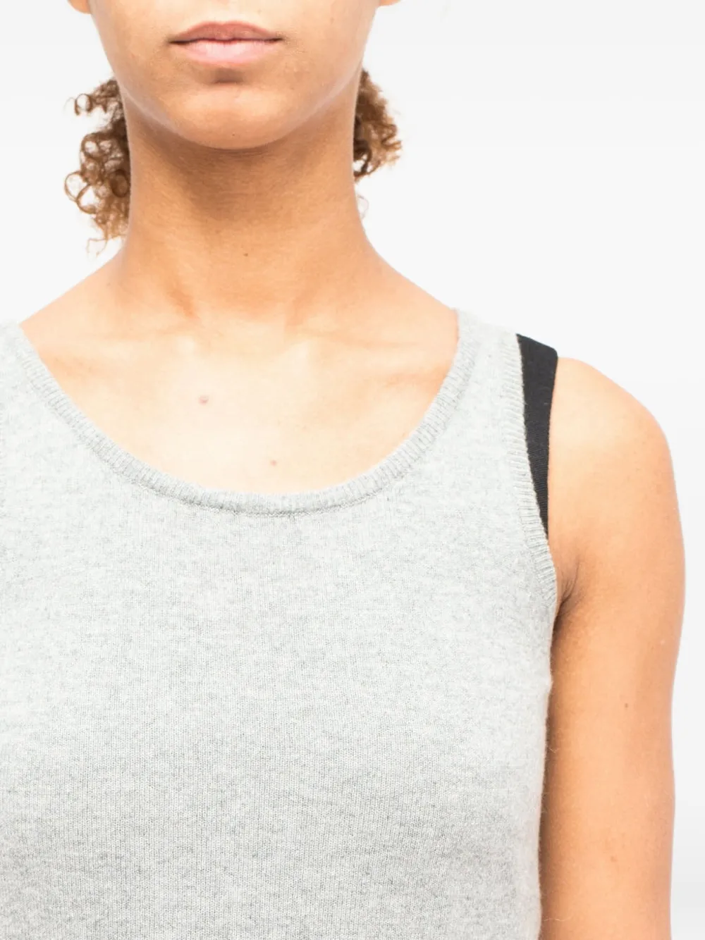 LA ROSE Gemêleerde tanktop Grijs