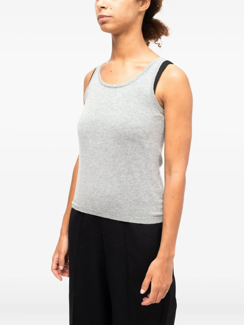 LA ROSE Gemêleerde tanktop Grijs