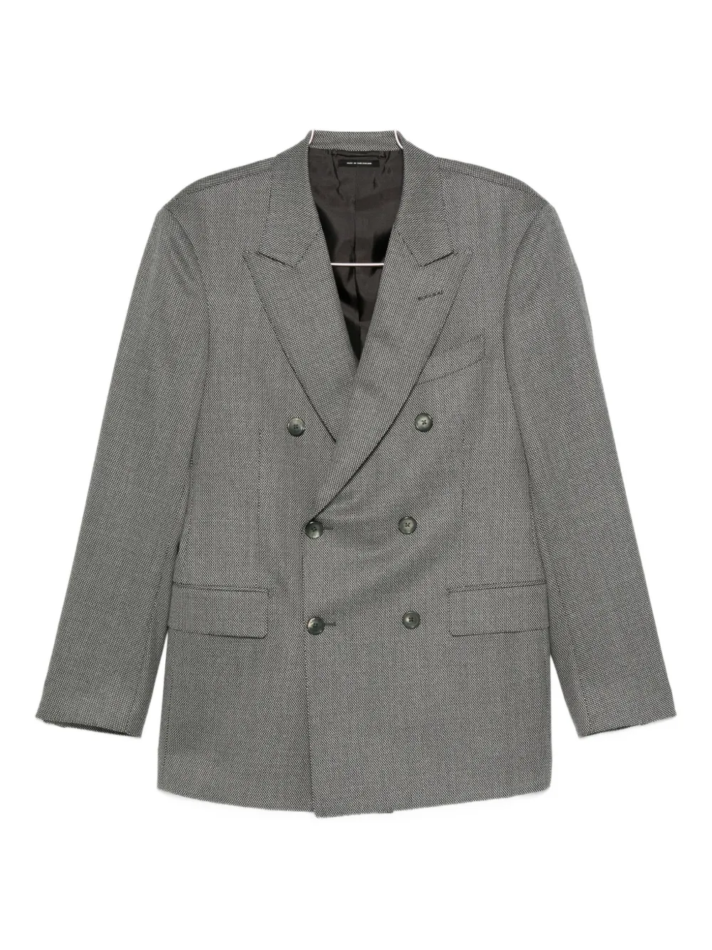 Tom Ford Double-breasted Wool Blazer In Gray