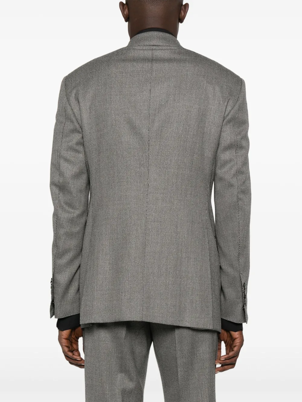 TOM FORD Wollen blazer met dubbele rij knopen Grijs
