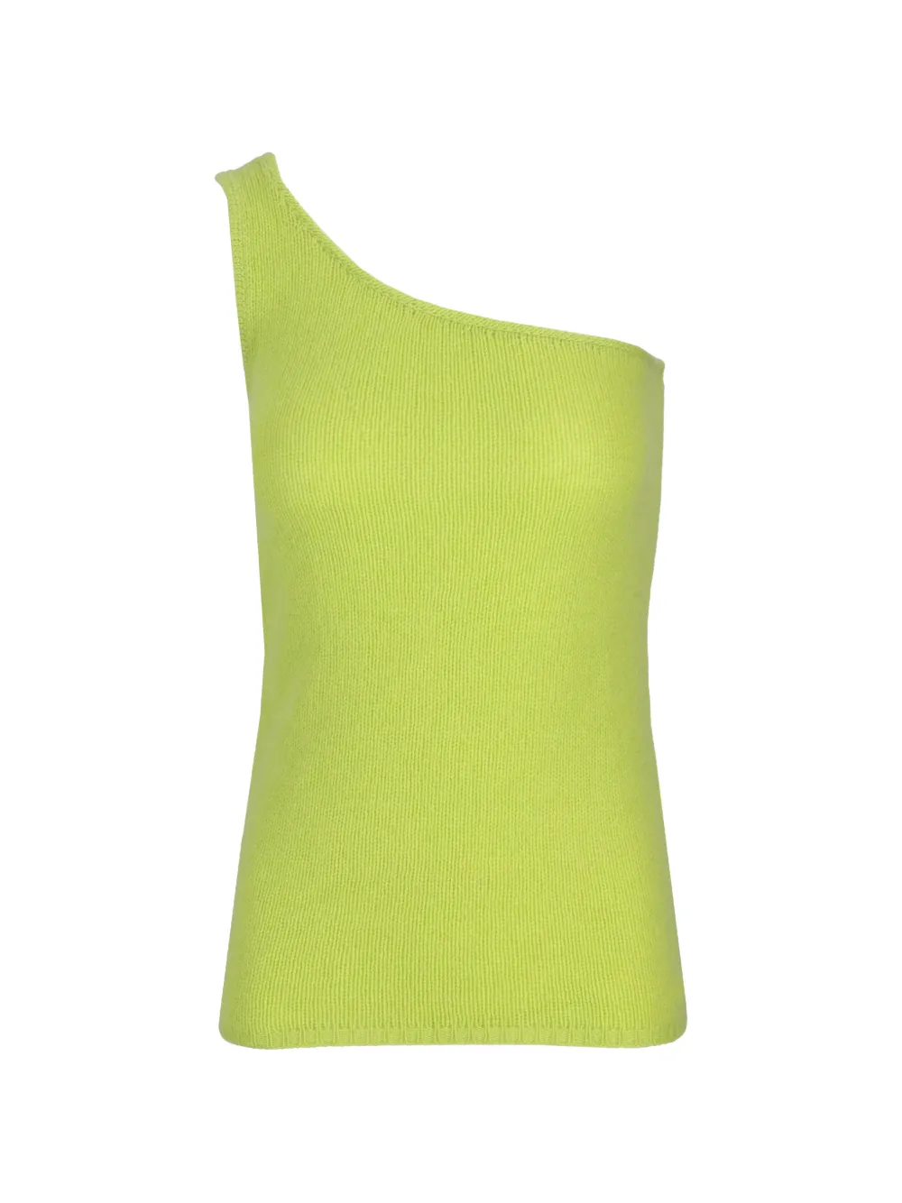 LA ROSE one-shoulder knitted top - Verde
