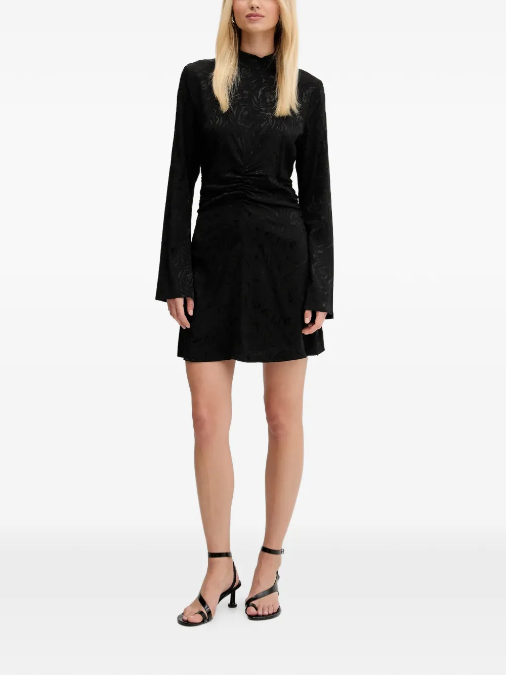  Gestuz Shirred-effect Mini Dress - Black 