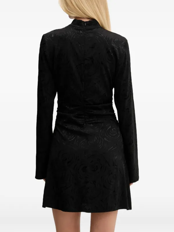 Gestuz shirred-effect Mini Dress | Black