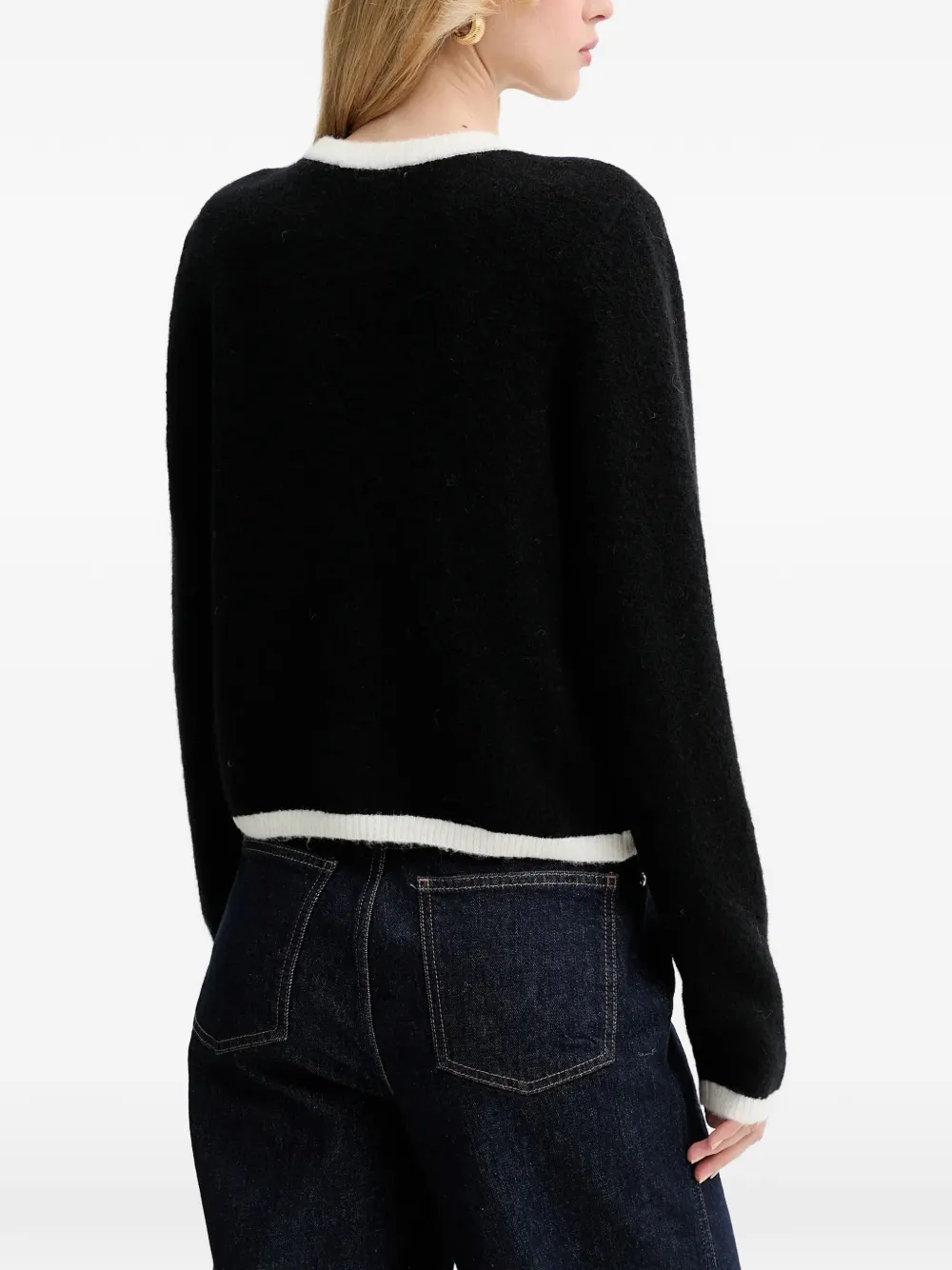  Gestuz Chest-pocket Button-up Cardigan - Black 