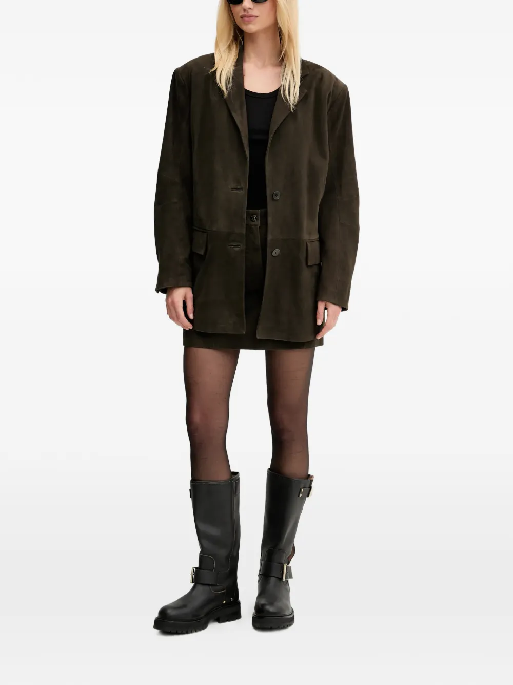 Gestuz front-pocket mini skirt - Marrone