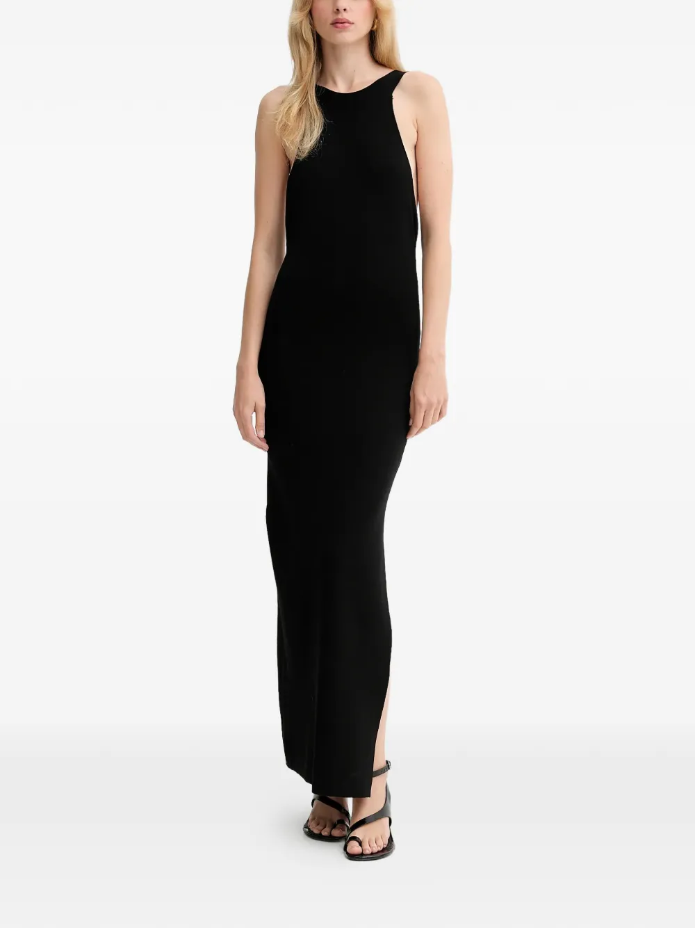 Gestuz open-back sleeveless maxi dress - Schwarz