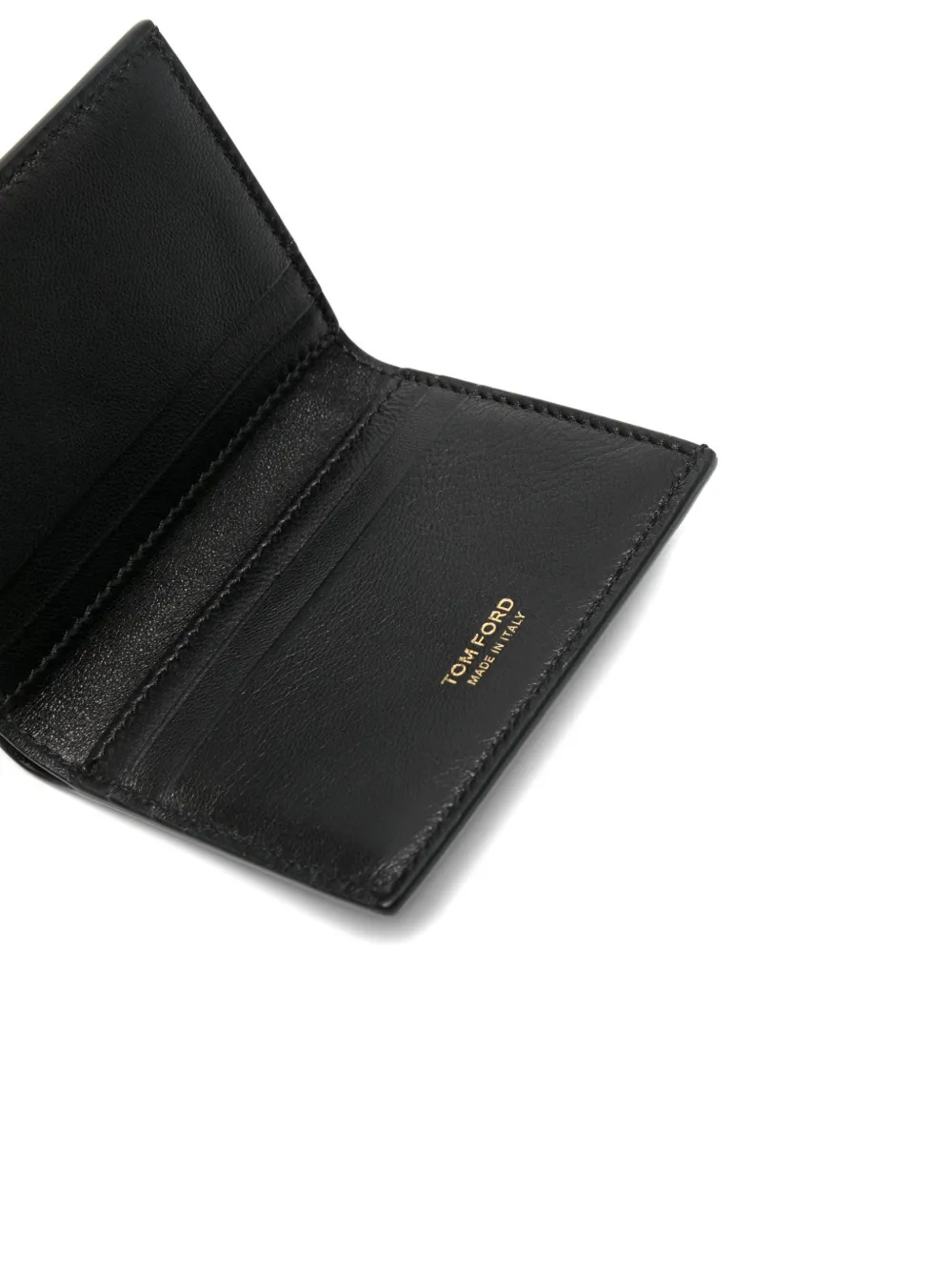 Tom Ford Crocodile Embossed Bi-fold Wallet And Cardholder In Black