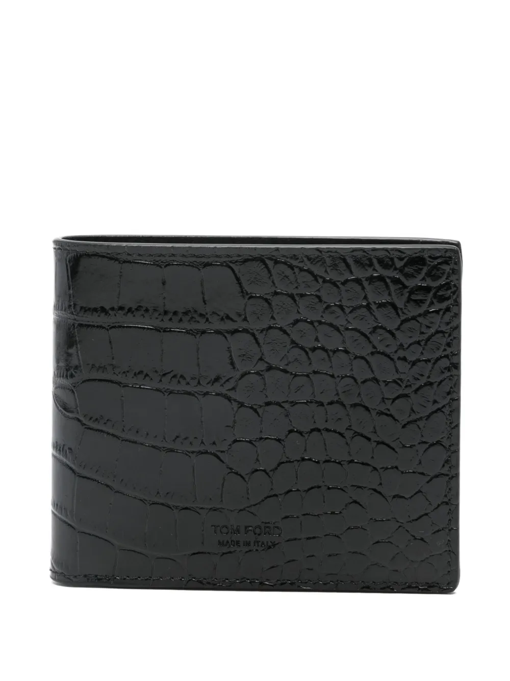 TOM FORD crocodile-embossed leather wallet - ブラック TOM FORD crocodile-embossed leather wallet - ブラック