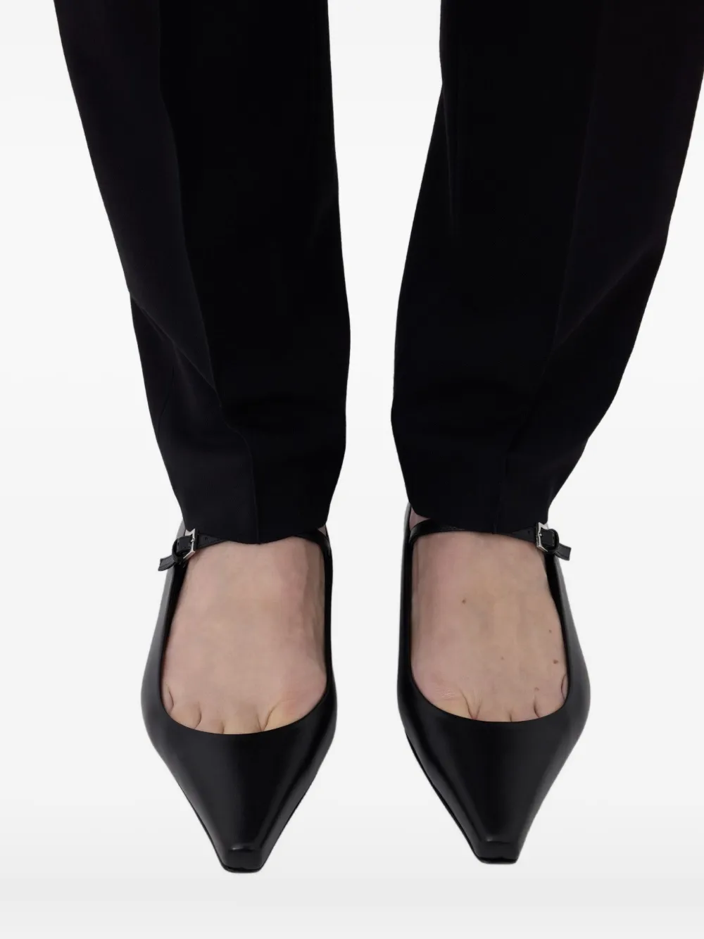 Loulou De Saison Alice Pointed-toe Ballet Flats In Black