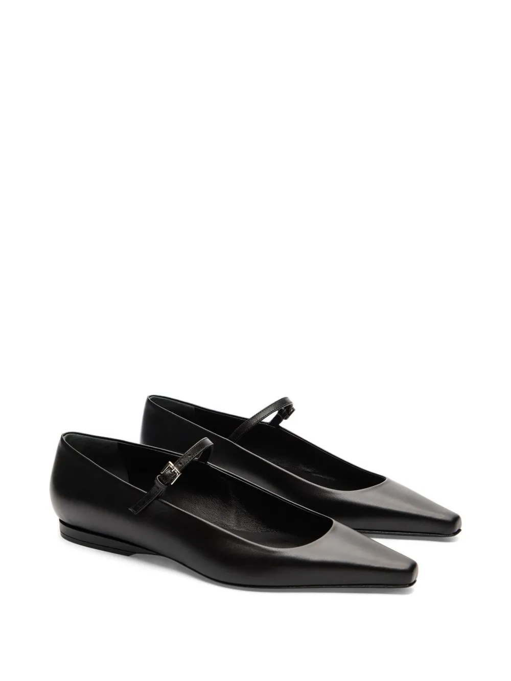 Loulou De Saison Alice Pointed-toe Ballet Flats In Black