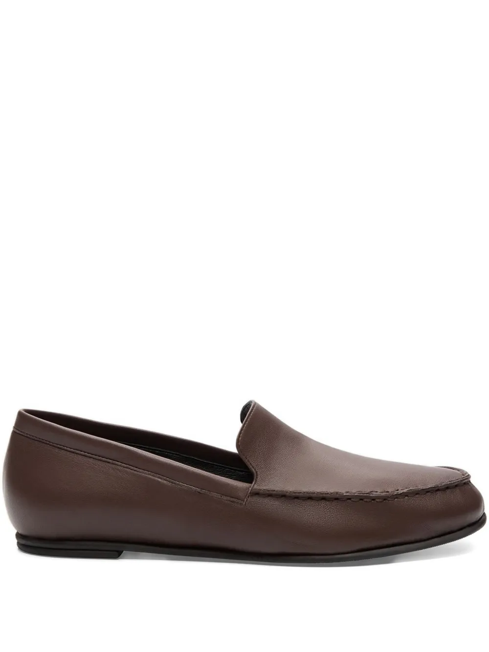 LouLou de Saison Boros nappa leather loafers Brown