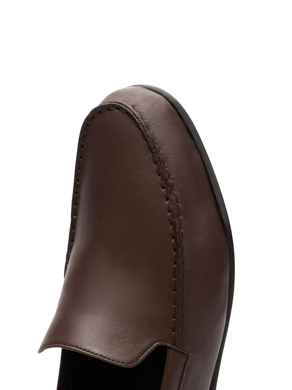 LouLou de Saison Boros nappa leren loafers Bruin