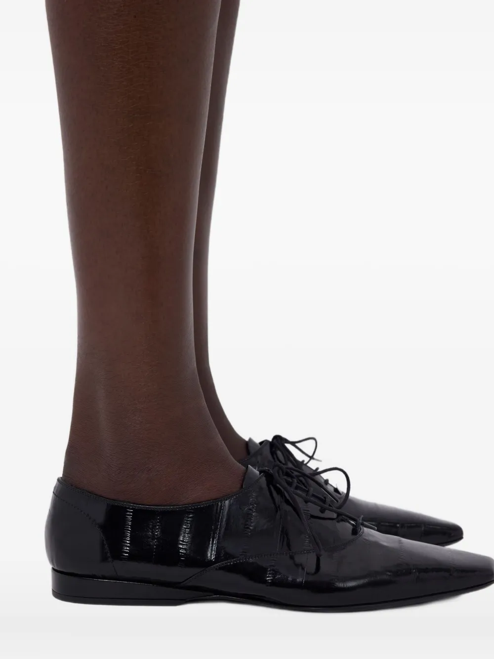 LouLou de Saison Conrad leren Oxford veterschoenen Zwart