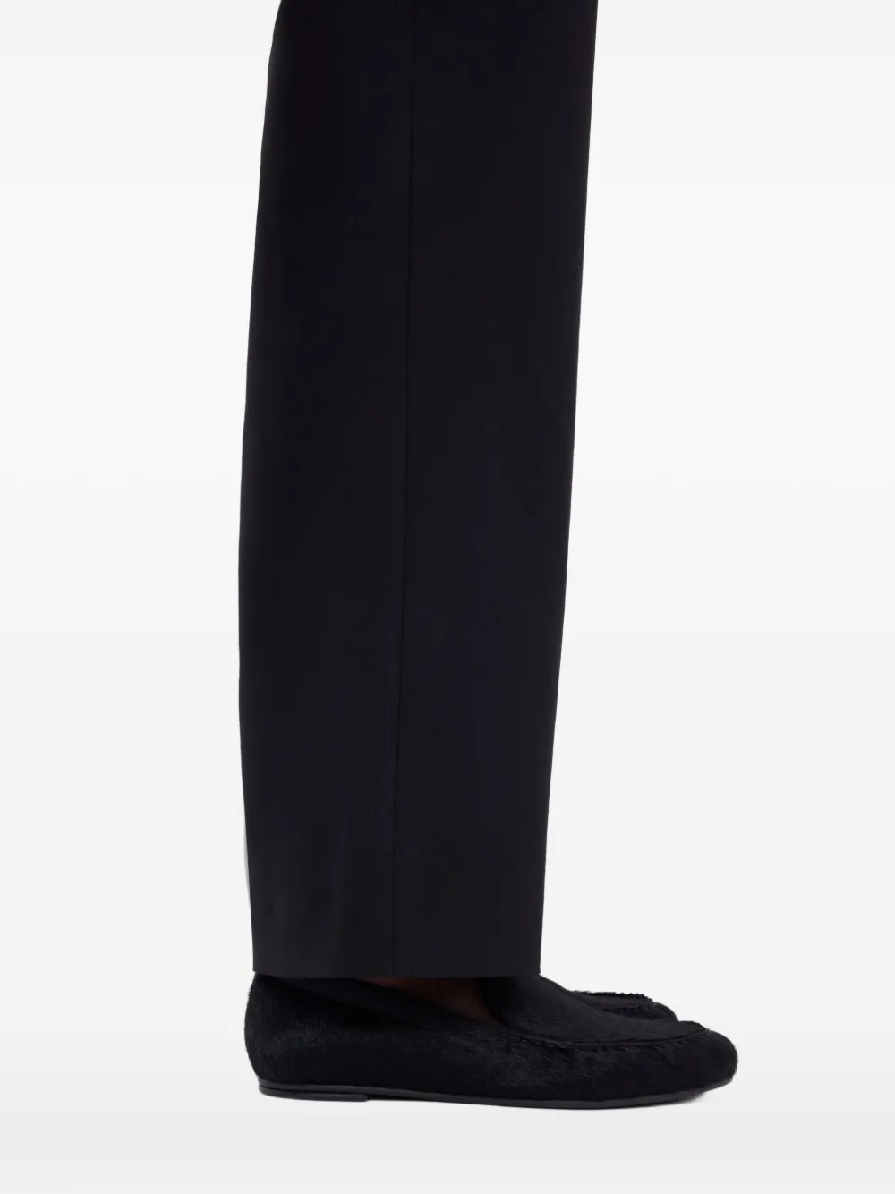 LouLou de Saison Glenn pony-effect loafers Black