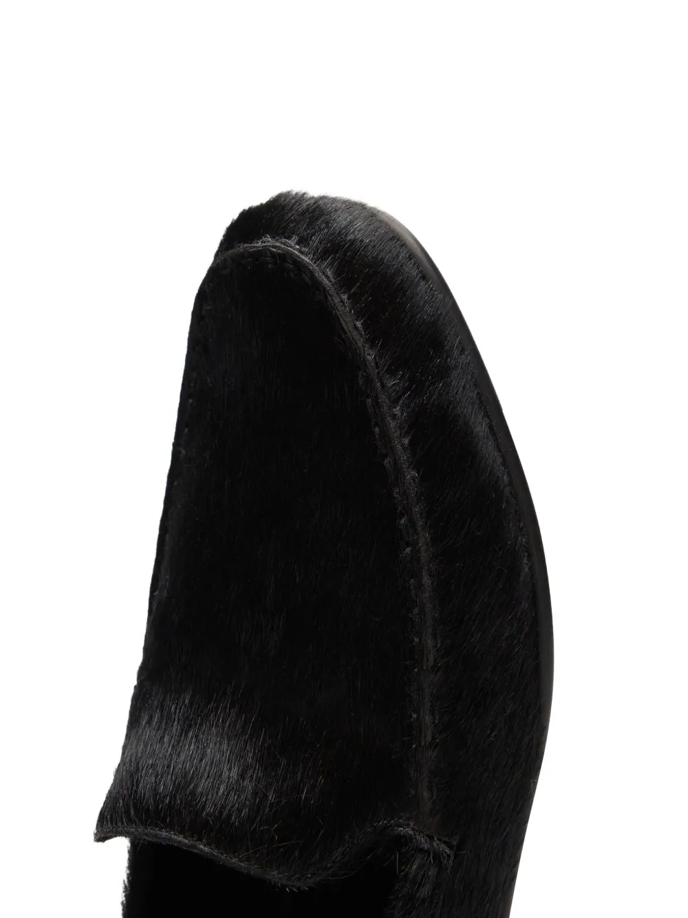 LouLou de Saison Glenn pony-effect loafers Black