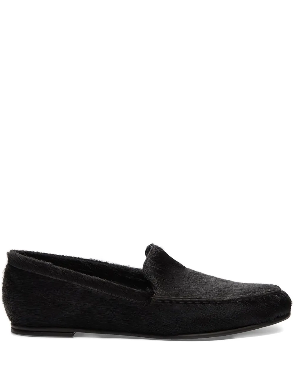 LouLou de Saison Glenn pony-effect loafers Black
