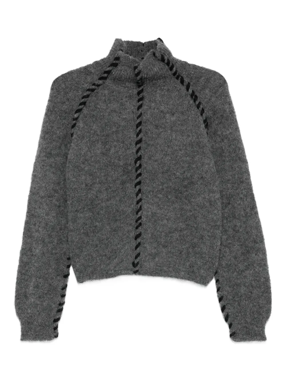 Thom Krom high-neck braided-detail sweater | Grey | Image 1