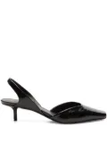 LouLou de Saison Hyde eel-effect slingback pumps - Black