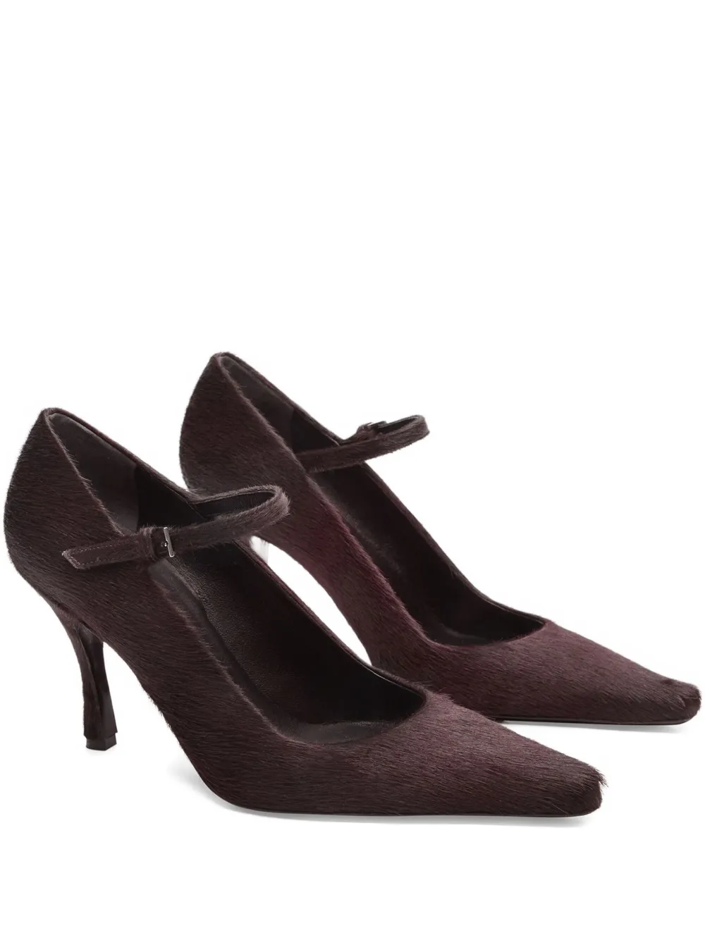LouLou de Saison 85mm Kabel pony-effect leather pumps Red