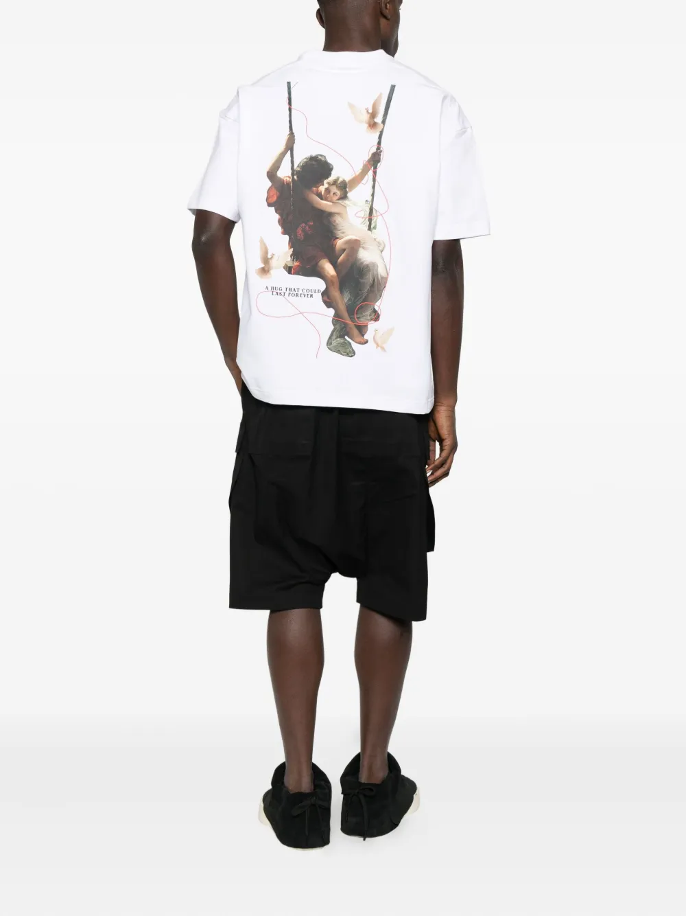 HAMZA Hug 2.0 printed T-shirt - Wit