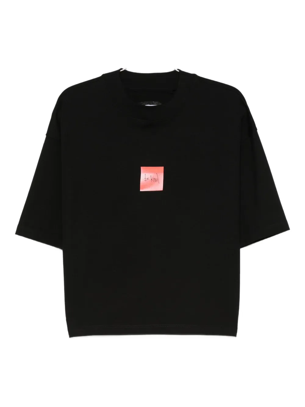 Hamza Box-logo Cropped T-shirt In Black
