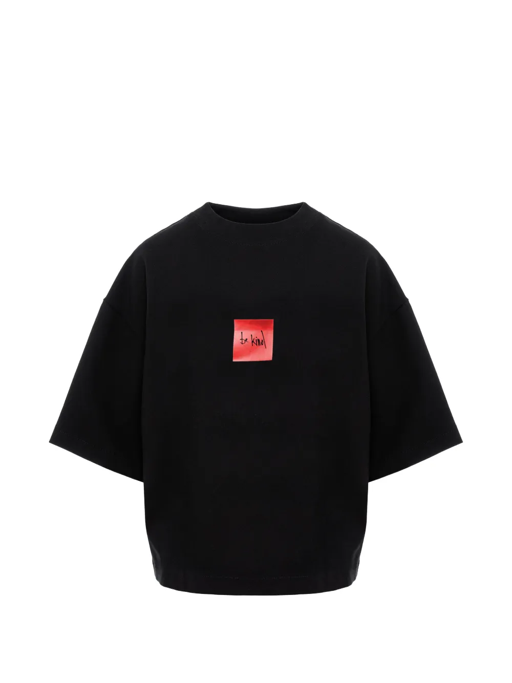 HAMZA box-logo cropped T-shirt - Nero