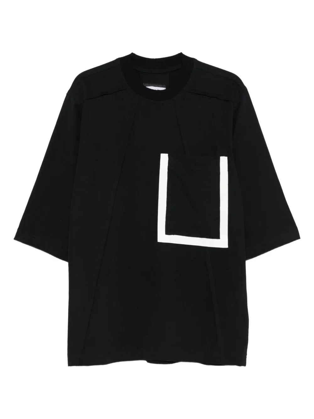 HAMZA playera con panel de bolsillo | negro | Image 1